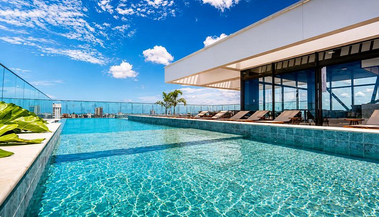 Studio Beach Class Meireles com rooftop por RM