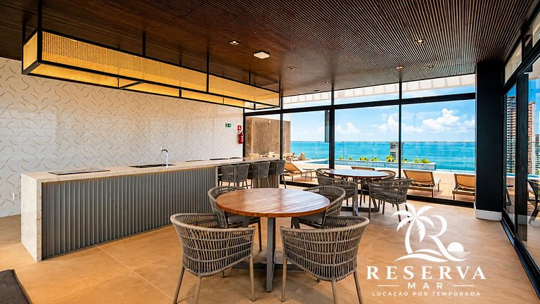 Luxo vista para o mar Beach Class Meireles por RM