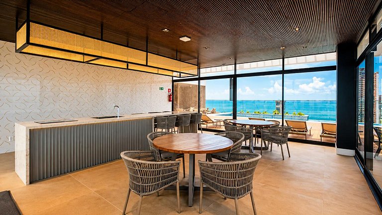 Studio Beach Class Meireles com rooftop por RM
