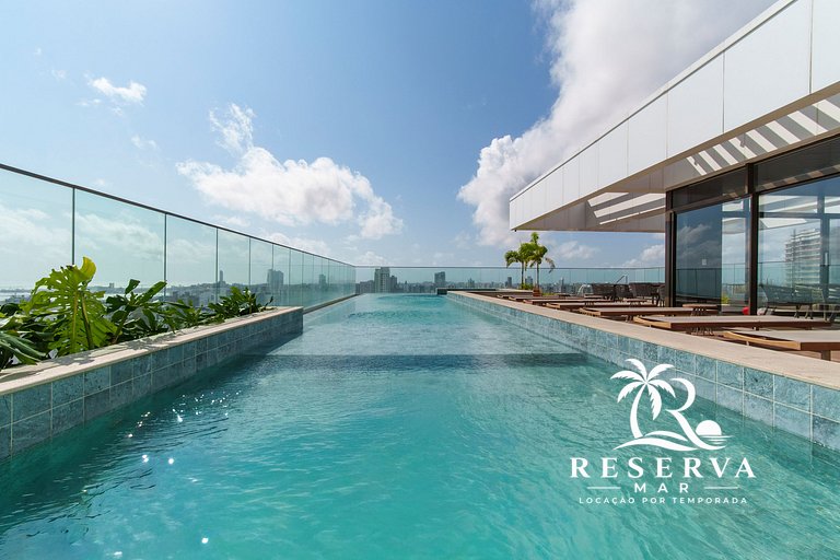 Luxo vista mar Beach Class Meireles by Reserva Mar