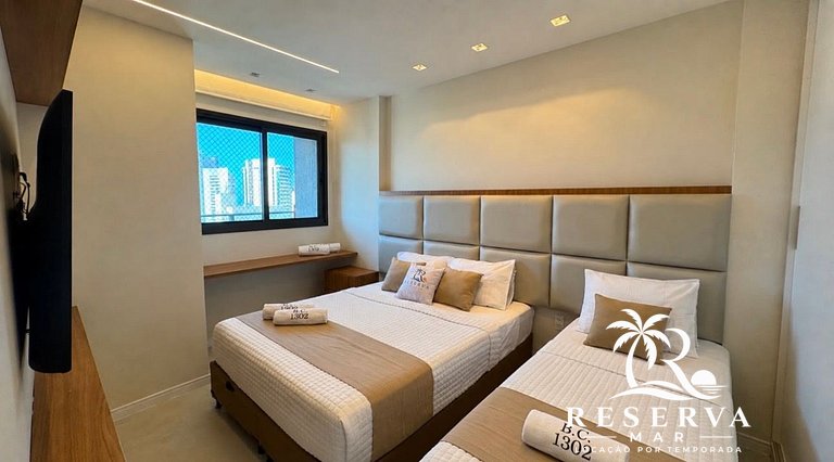 Luxo vista mar Beach Class Meireles by Reserva Mar